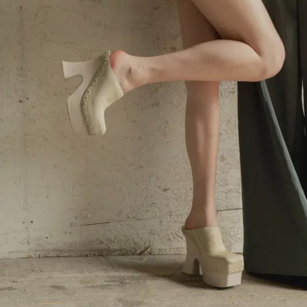 UGG x ECKHAUS LATTA Bone 'Boogie Platform'